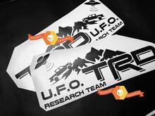 Par de calcomanías de vinilo laterales TRD UFO Research Team para Toyota Tacoma
 2