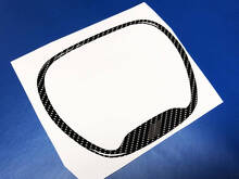 Aro de adhesivo abombado de embellecedor de volante estilo carbono para Dodge_2