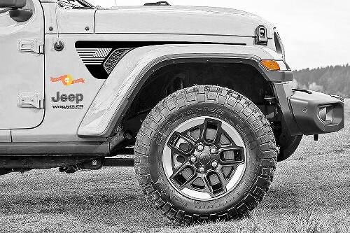 Kit de calcomanías de vinilo con ventilación de paso de rueda con bandera de EE. UU. para Jeep Wrangler Gladiator