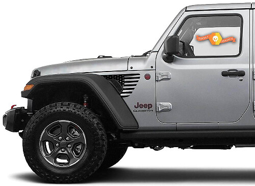 Adhesivo de vinilo con diseño de bandera de gravedad estilo USA para ventilación de guardabarros para Jeep Gladiator JT Wrangler JL JLU