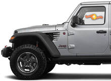 Kit de calcomanía de vinilo para rejilla de guardabarros con bandera de EE.UU. envejecida para Jeep Gladiator Wrangler_2