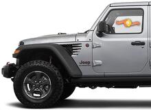 Calcomanía de vinilo con ventilación en guardabarros estilo bandera de EE. UU. desgastada para Jeep Gladiator Wrangler 2