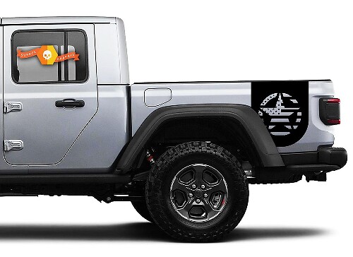 Calcomanía adhesiva de vinilo con gráfico de estrella de bandera de EE. UU. para la parte trasera lateral del Jeep Gladiator
