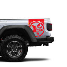 Gráficos Adhesivos de Vinilo Estrella Punisher Desgastada para Jeep Gladiator_3