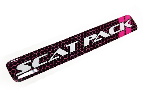 Calcomanía abombada para volante estilo Scat Pack púrpura para Dodge Challenger Charger
