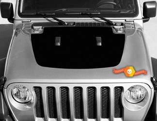 Jeep Gladiator JT Wrangler JL JLU Hood, calcomanía de vinilo de estilo sólido, kit de gráficos para 2018-2021

