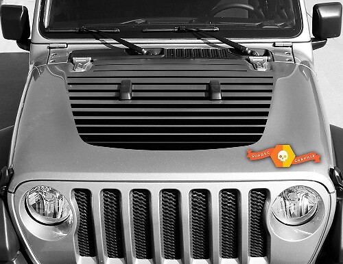 Calcomanía de vinilo para capó estilo estroboscópico para Jeep Gladiator Wrangler