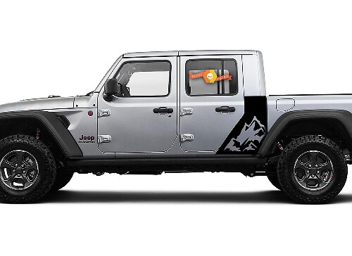Jeep Gladiator Side Mountains pegatina calcomanía estilo fábrica cuerpo vinilo gráfico rayas kit 2018-2021
