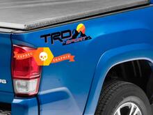 Par de TRD SPORT Mountains Vintage Old Style Sunset Style Bed Side Vinilo Pegatinas Calcomanía Toyota Tacoma Tundra FJ Cruiser
 2