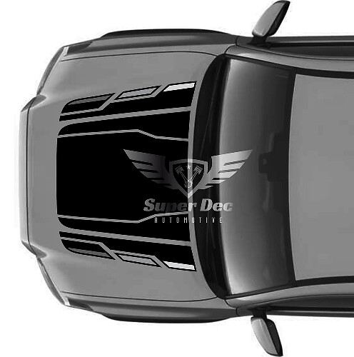 Calcomanía de vinilo con franjas negras estilo TRD para capó Toyota Tacoma 2016-2020