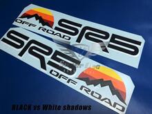 Par de SR5 4x4 Off road with Mountains Vintage Sunset Old Style Side Vinyl Stickers Calcomanía para Tacoma Tundra 4Runner
 3