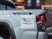 Pareja de adhesivos de vinilo TRD 4x4 Sport para el lateral de la caja para camiones Toyota_2