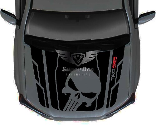 Calcomanía de vinilo para capó estilo Punisher para Toyota 4Runner 5ª generación