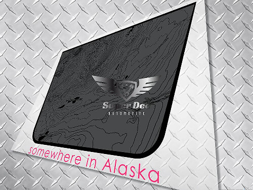 Vinilo decorativo para capó con mapa topográfico de camuflaje en negro para Jeep Wrangler y Gladiator