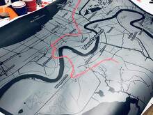 Vinilo decorativo para capó con mapa topográfico de camuflaje en negro para Jeep Wrangler y Gladiator_3