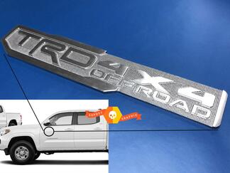 One TRD 4x4 Off Road Sport Pro Bro Insignia de aluminio de metal Emblema de cabecera de aluminio
