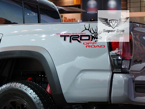 Calcomanía de vinilo TRD Off Road Deer Bedside para Toyota Tacoma