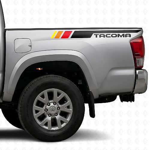 Juego de Calcomanías de Vinilo con Franja Lateral Estilo Vintage TRD para Toyota Tacoma