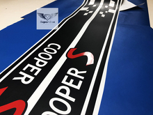 Kit de adhesivos de vinilo con rayas laterales a cuadros Cooper S para Mini Cooper_2