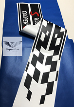 Kit de adhesivos de vinilo con rayas laterales a cuadros Cooper S para Mini Cooper_3