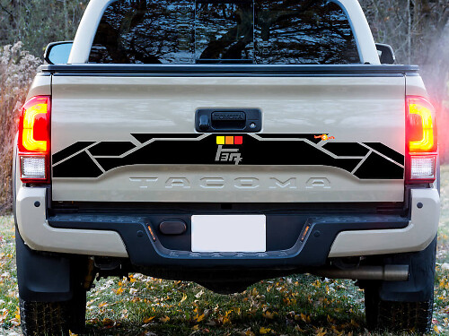 Adhesivo de vinilo Vintage TEQ para puerta trasera Toyota Tacoma 2016-2023