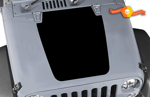 Vinilo adhesivo negro para bloqueo de capó central para Jeep Wrangler
