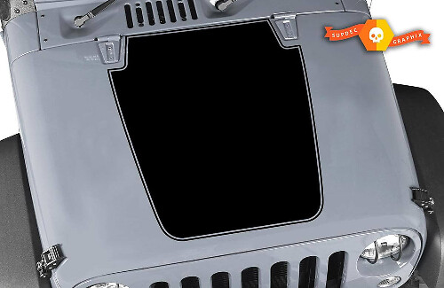Vinilo adhesivo de contorno negro para capó Jeep Wrangler