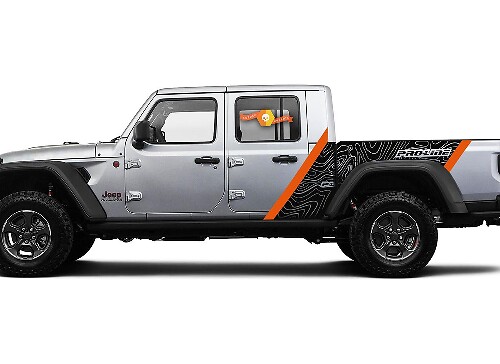 Kit de Vinilo Lateral con Mapa Topográfico Pro-Line para Jeep Gladiator