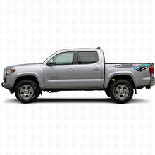 Calcomanía lateral trasera de vinilo estilo vintage TRD 4x4 para Tacoma Tundra_2