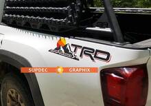 Calcomanía lateral de vinilo estilo atardecer en la montaña Off Road TRD para Toyota Tacoma Tundra_2