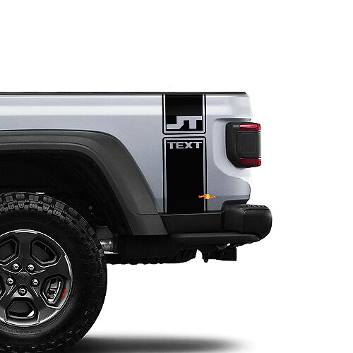 Jeep Gladiator 2 Side jt blanco brillante 6.4 hemi Pegatina Calcomanía Estilo Fábrica Cuerpo Vinilo Gráfico Rayas Kit 2018 - 2021
 1