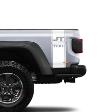 Jeep Gladiator 2 Side jt blanco brillante 6.4 hemi Pegatina Calcomanía Estilo Fábrica Cuerpo Vinilo Gráfico Rayas Kit 2018 - 2021
 2