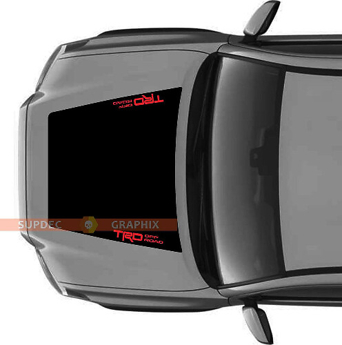 Calcomanía de vinilo para capó en negro estilo TRD para Toyota Tacoma 2016-2020