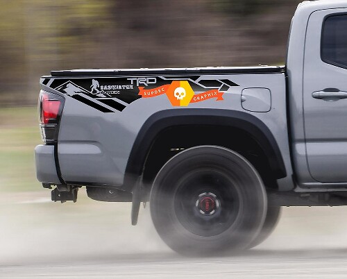 Calcomanías Laterales de Vinilo Estilo Sasquatch Traseras TRD para Toyota Tacoma 2016-2020