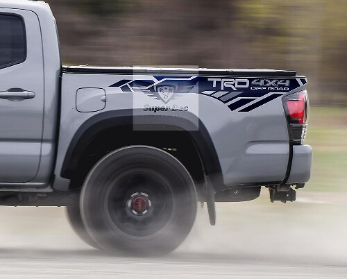 TRD 4x4 PRO Sport Off Road Bed Side Grey Version Shadows Pegatinas de vinilo Calcomanía compatible con Tacoma 2013-2020 o Tundra 13-220 compatible con TRD
