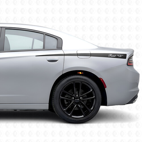 Calcomanía adhesiva de vinilo con franjas personalizadas para los laterales de la caja para Dodge Charger 2015-2026