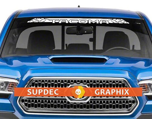 Vinilo con Banner para Parabrisas Tacoma Mountain para Toyota Tacoma