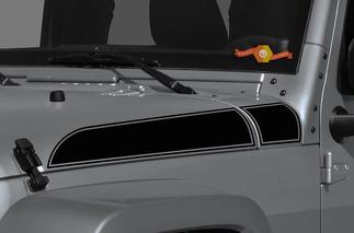 Jeep Wrangler Gladiator JT JL JLU Rubicon Elegante capó Saucy con kit gráfico de calcomanía de vinilo para 2018-2021 para ambos lados
