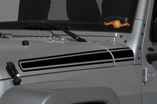 Jeep Wrangler Gladiator JT JL JLU Rubicon Elegante capó Saucy con kit gráfico de calcomanía de vinilo embellecedor para 2018-2021 lado izquierdo y derecho
