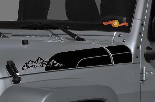 Kit de vinilos laterales para capó Mountains para Jeep Wrangler Gladiator