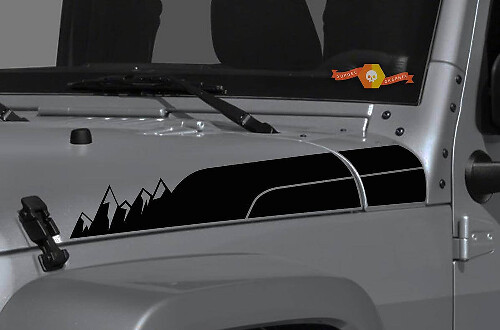 Etiqueta adhesiva de vinilo para capó de montaña para Jeep Wrangler Gladiator Rubicon JT JL JLU