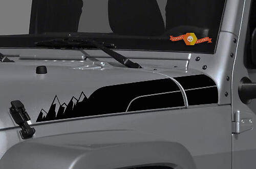 Kit de Vinilos de Rayas Estilo Montaña para Capó para Jeep Wrangler Gladiator