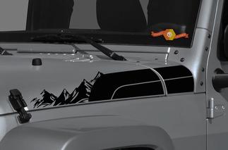 Nuevo Jeep Wrangler Gladiator JT JL JLU Rubicon Hood Forest Mountain vinilo calcomanía gráfico kit para 2018 2021
