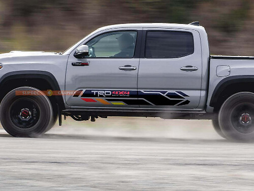 Adhesivo de vinilo lateral para puerta todoterreno 4x4 estilo TRD para Toyota Tundra