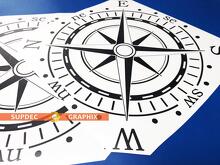 Par de pegatinas de vinilo para puerta lateral de cama con brújula de 14.0 in para Jeep Wrangler
 3