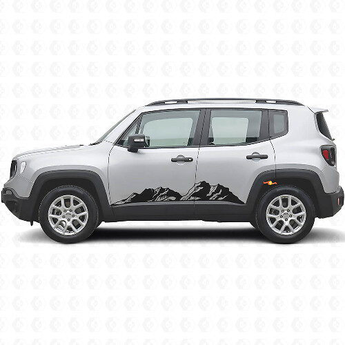 Kit de vinilo de paneles laterales Mountains para Jeep Renegade_1