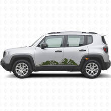 Kit de vinilo de paneles laterales Mountains para Jeep Renegade_3