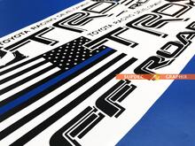 TRD US Punisher Blue Line off road Toyota Tacoma Tundra FJ Cruiser pegatina calcomanía cualquier color
 3