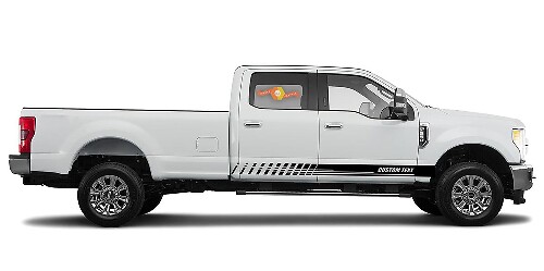 Calcomanías de vinilo con rayas de panel basculante de carreras para Ford F-250 2020
