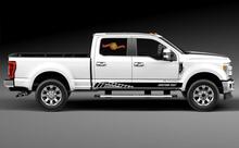 Calcomanías de vinilo con rayas de panel basculante de carreras para Ford F-350 2020
 3